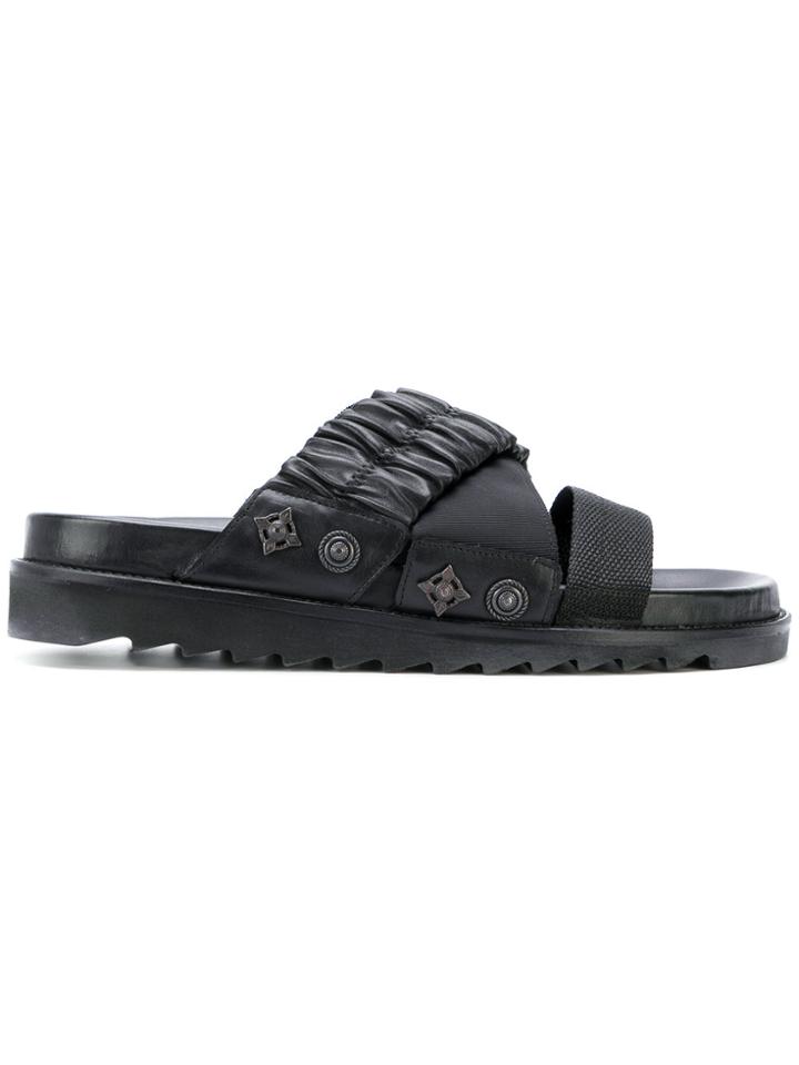 Toga Virilis Cleated Sole Sandals - Black