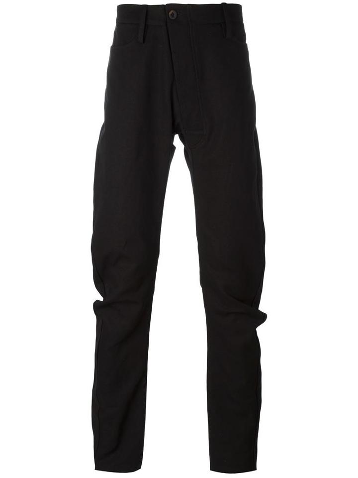 Lost & Found Ria Dunn - Askew Slim Trousers - Men - Cotton/linen/flax - Xs, Black, Cotton/linen/flax