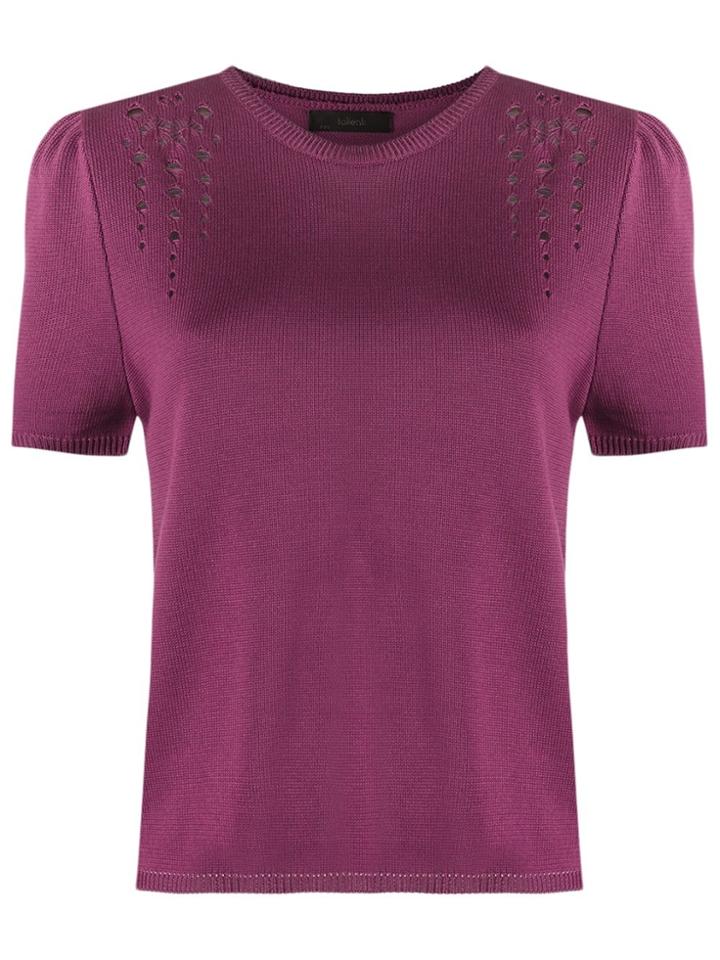 Talie Nk Knit Top - Pink & Purple