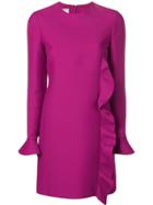 Valentino Ruffled Mini Dress - Pink & Purple