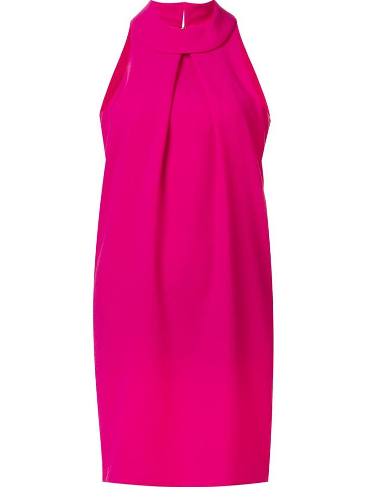 Trina Turk Halter-neck Mini Dress, Women's, Size: 2, Pink/purple, Polyester/spandex/elastane