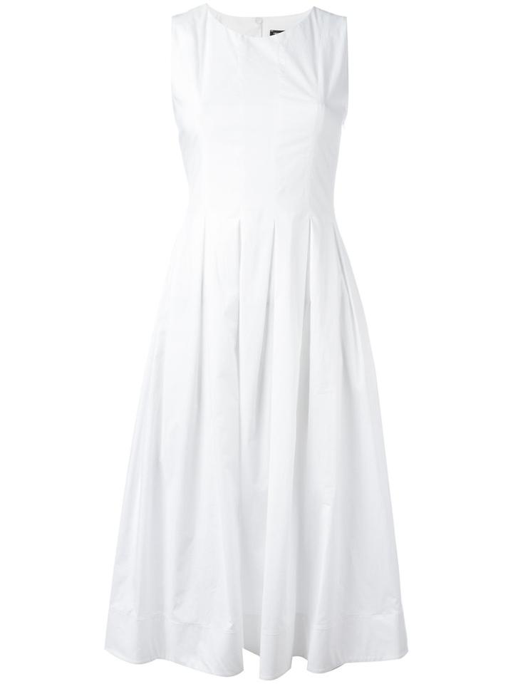 Twin-set Sleeveless Mid-length Dress, Women's, Size: 42, White, Cotton/spandex/elastane