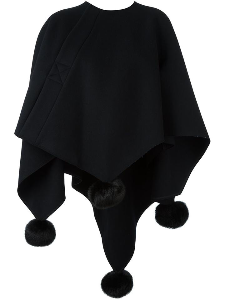 Marni Oversize Pom-pom Detail Cape