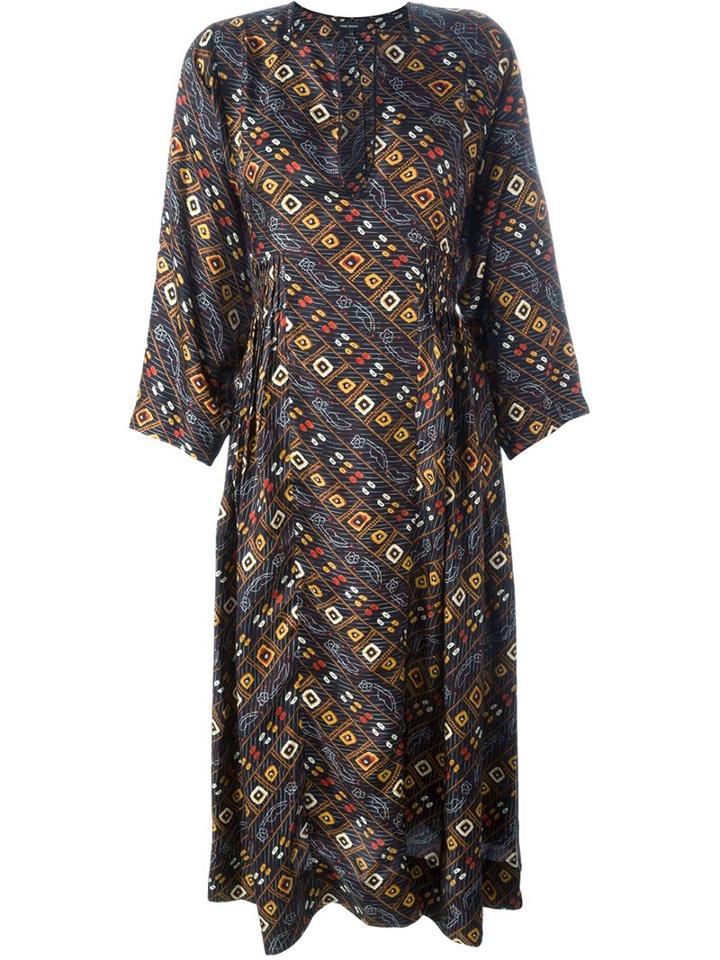 Isabel Marant 'tizy' Printed Dress, Women's, Size: 36, Black, Silk/cotton