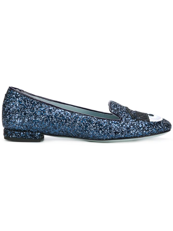 Chiara Ferragni Flirting Glitter Pumps - Blue