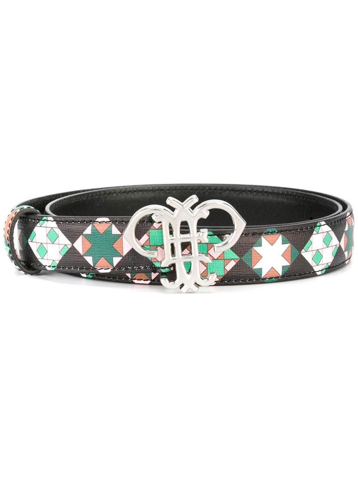 Emilio Pucci Logo Plaque Belt, Women's, Size: Medium, Leather
