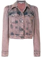 Stella Mccartney Cropped Denim Jacket - Pink & Purple