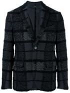 Fendi Checked Blazer, Men's, Size: 50, Grey, Cotton/mohair/virgin Wool/spandex/elastane