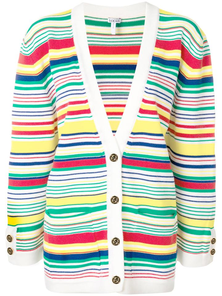 Loewe Multi-stripe Oversized Cardigan - Multicolour