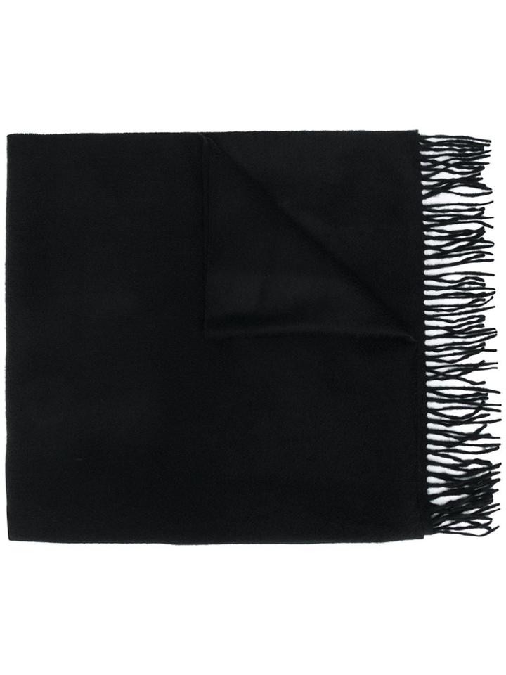 Begg & Co Fringed Cashmere Scarf - Black