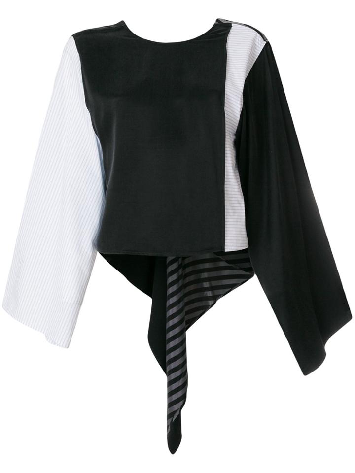 Mm6 Maison Margiela Striped Blouse - Black
