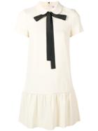 Red Valentino Pussy Bow Mini Dress - White