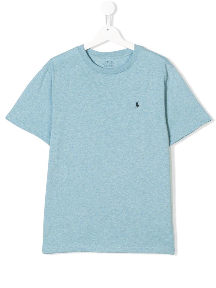 Ralph Lauren Kids Logo Embroidered T-shirt - Blue