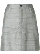 Ganni Classic Check Skirt - Grey