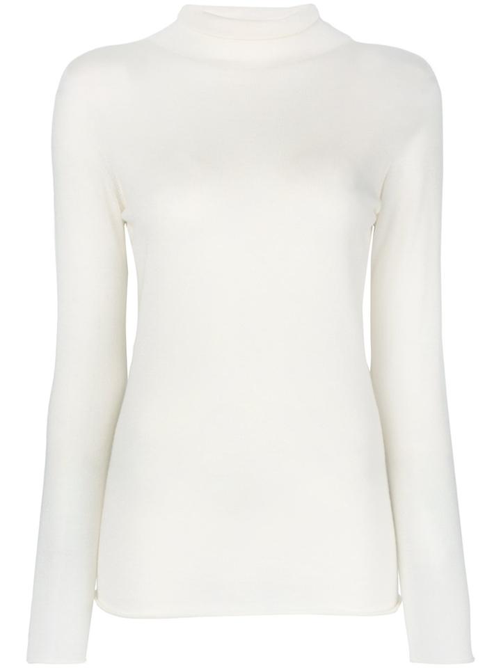 Fabiana Filippi Basic Turtle Neck Jumper - White