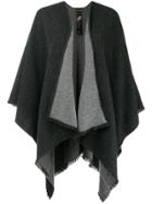 Emporio Armani Asymmetric Cape - Grey