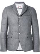 Moncler Gamme Bleu Padded Blazer, Men's, Size: 1, Grey, Cotton/feather Down/cupro/wool