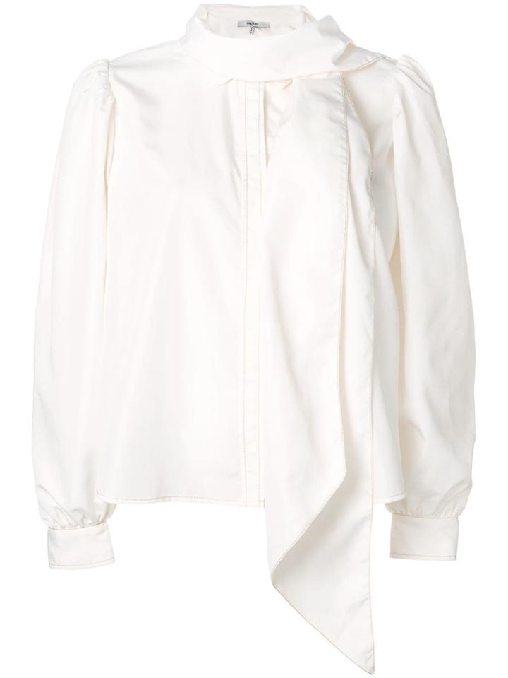 Ganni Ganni F2665 135 Egret Natural (vegetable)->cotton - White