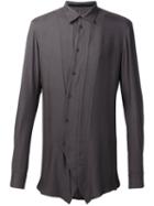 Julius Off Centre Fastening Shirt, Men's, Size: 2, Grey, Silk/rayon/cashmere