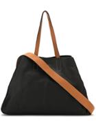 Mara Mac Contrasting Straps Tote Bag - Black