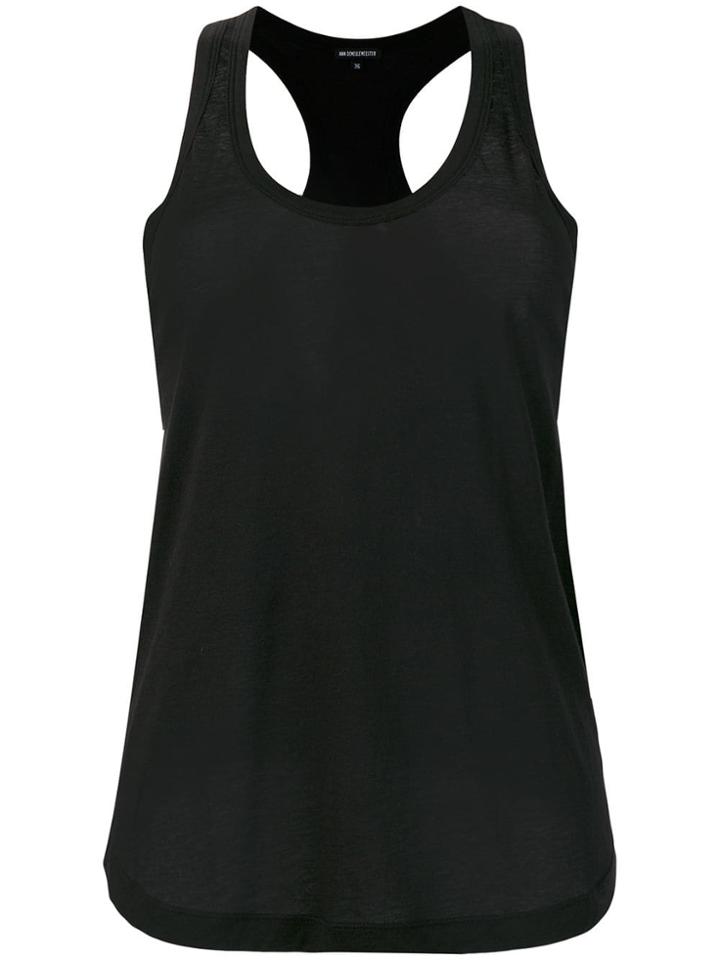 Ann Demeulemeester Pleated Detail Vest - Black