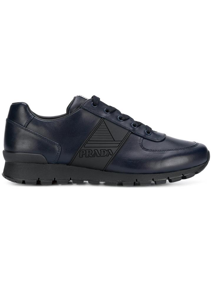 Prada Logo Low-top Sneakers - Blue