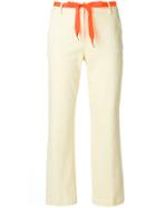 Department 5 Contrast Belt Straight Trousers - Nude & Neutrals