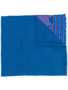 Etro Paisley Stripe Scarf - Blue