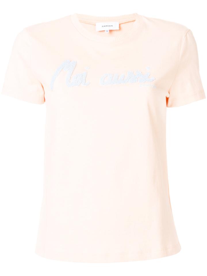 Carven Moi Aussi T-shirt - Nude & Neutrals