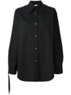 No21 Stone Embellished Shirt, Women's, Size: 46, Black, Cotton