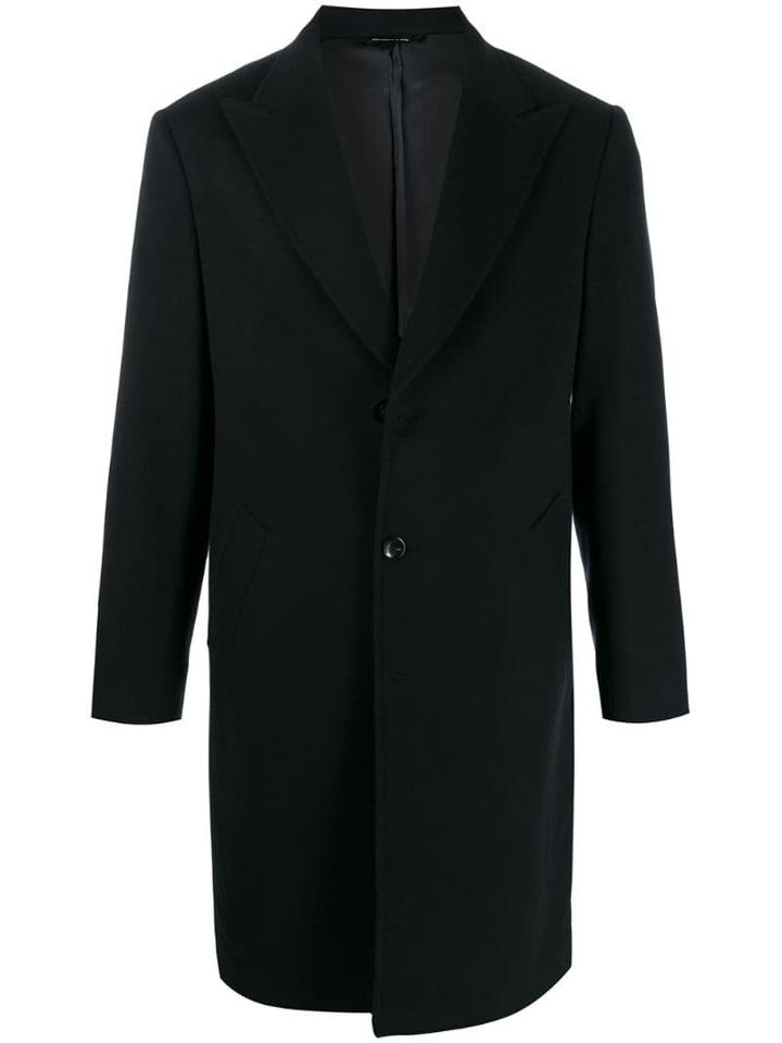 Tonello Single-breasted Buttoned Coat - Blue