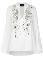 Andrea Bogosian Embellished Blouse - White
