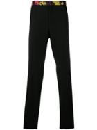 Versace Printed Belt Tailored Trousers - Black