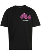 Palm Angels Appliqué Detail T-shirt - Black
