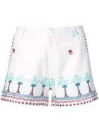 Le Sirenuse Embroidered Trim Shorts - White