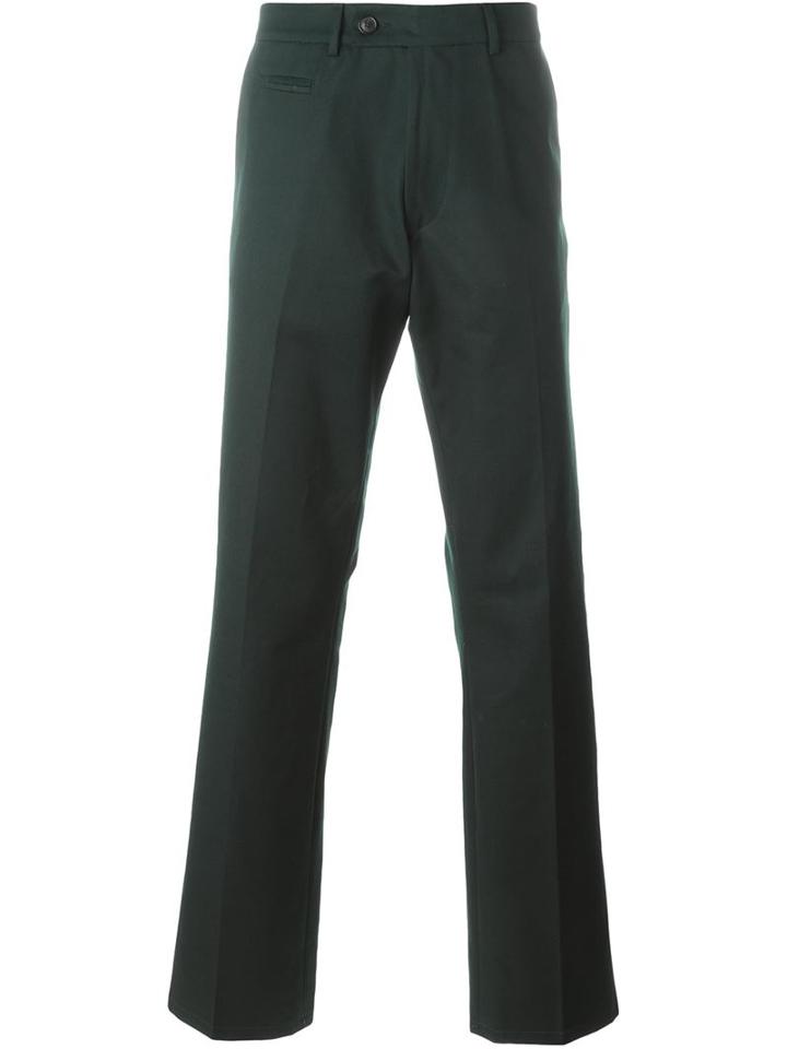 Société Anonyme - Straight Leg Trousers - Unisex - Cotton - L, Green, Cotton