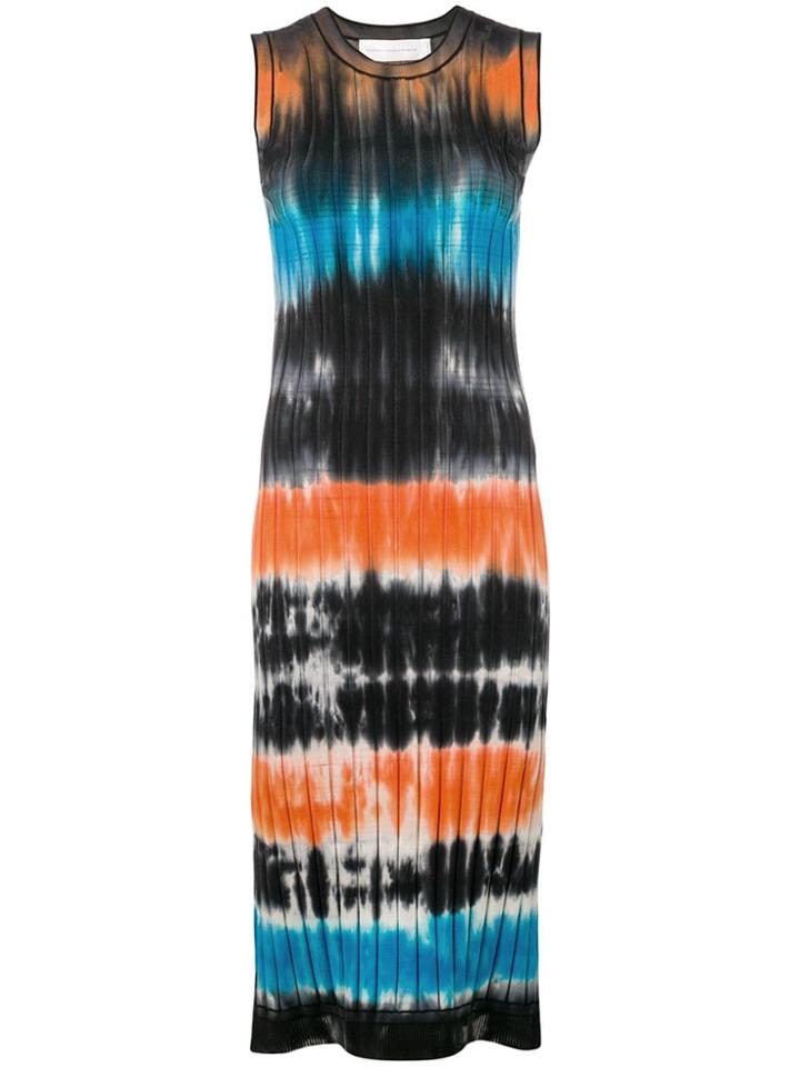Victoria Victoria Beckham Midi Dress With Tie-dye Effect - Black