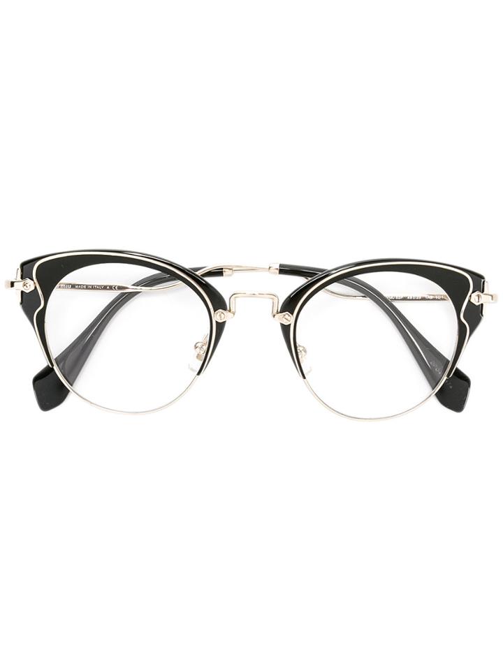 Miu Miu Eyewear Cat Eye Glasses - Black