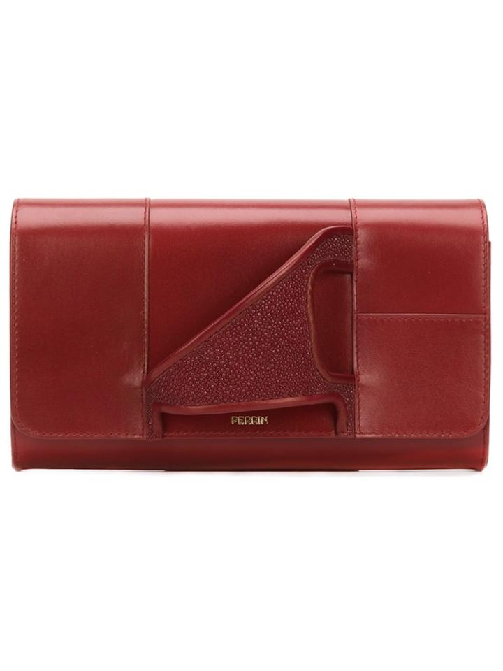 Perrin Paris 'asymmetric Glove' Clutch - Red