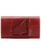 Perrin Paris 'asymmetric Glove' Clutch - Red