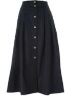 Sofie D Hoore Buttoned A-line Skirt, Women's, Size: 38, Blue, Cotton