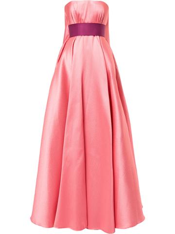 Alexis Mabille Princess Strapless Gown - Pink & Purple