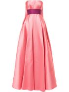Alexis Mabille Princess Strapless Gown - Pink & Purple