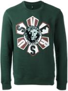 Versus Logo Print Sweatshirt, Men's, Size: Large, Green, Viscose/cotton/polyester