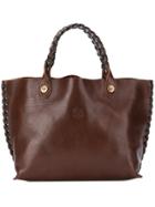 Il Bisonte Braided Detail Tote Bag - Brown