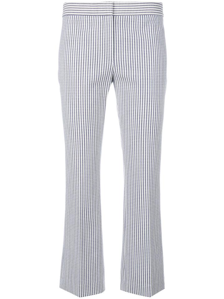 Theory Pattern Embroidered Cropped Trousers - Blue