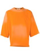 Msgm Three-quarters Sleeve Sweatshirt, Men's, Size: Large, Yellow/orange, Cotton