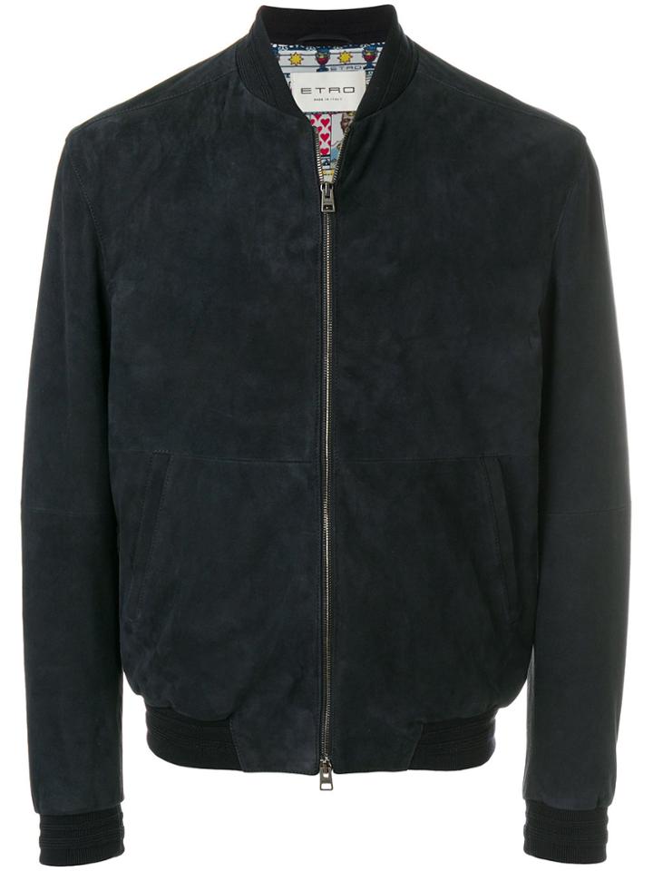 Etro Classic Bomber Jacket - Blue