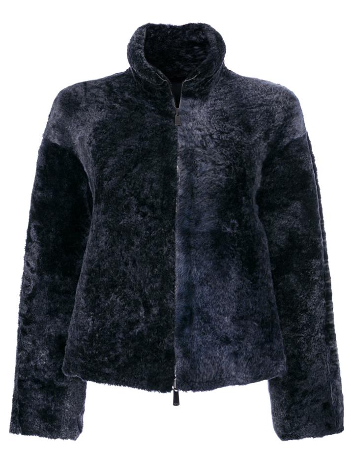 Drome Reversible Fur Jacket - Blue