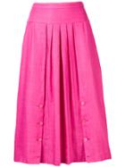 Valentino Vintage Pleated Skirt - Pink & Purple